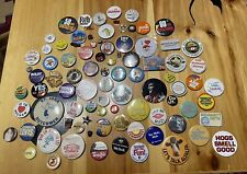 Huge Lot Of 88 Vintage Pinback Buttons picture