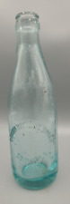 Vintage Crown Bottling Works - Enid Oklahoma - Aqua Blue - Near Mint picture