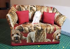 Golden Doodle Puppy/Dog Sofa Tissue Box Cover Handmade picture