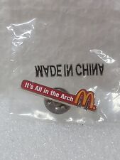 McDonald's It's All In The Arch Enamel Lapel Pin Single Post Clutch Back NIP picture