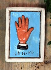 Loteria #21 La Mano the Hand Clay Handmade - Rafael Pineda Mexican Game Folk Art picture