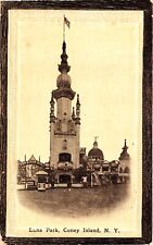 Coney Island New York Luna Park Postcard 1900s The Cake Walk Ride 5 Cent Booth picture
