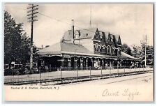 c1905 Central R.R. Train Station Depot Plainfield New Jersey NJ Antique Postcard picture
