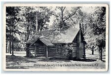 c1930's Historical Society Log Cabin In Park Geneseo New York NY Postcard picture