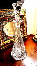 VINTAGE CUT LEAD CRYSTAL DECANTER W/ORIGINAL STOPPER- TOWLE- BEAUTIFUL DESIGN picture