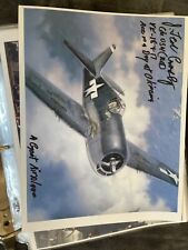 WWII Ace Pilot Ted Crosby Ace In A Day signed 8x10 picture