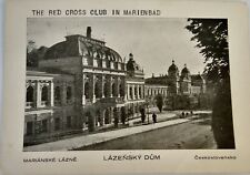 Postcard Antique Vintage Red Cross Club Czechoslovakia Marienbad LAZENSKY DOM picture