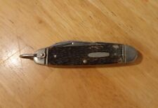 VTG Western USA S-901 Pocket Knife Camping Scout Utility Jigged Bone Tool OFFER? picture