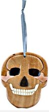 Skull - Double-sided Wood Intarsia Christmas Tree Ornament - Calavera theme picture