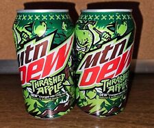 2x Unopened Mountain Dew MTN Dew Thrashed Apple charged 12oz Can Green - Kroger picture