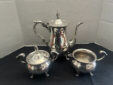 Vintage EPCA Bristol by Poole Silverplate Tea Set #110 (Teapot, Sugar, Creamer) picture