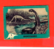 1961 NU-CARDS  DINOSAUR SERIES   #5  BRONTOSAURUS picture