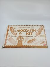 Vintage Rare Moccasin KIT Official Boy Scout Set Instructions on Box size 8 picture