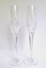 Mikasa Olympus Fluted Crystal Champagne Glasses Discontinued 10.75