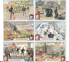 6x LIEBIG TRADE CARDS, HEROIC DEEDS BY ITALIAN SOLDIERS 1913 (S1066 French). picture