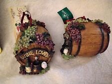 CHRISTMAS  WINE BARRELL  RESIN 3-D ORNAMENT(1 ONLY) picture