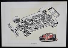 1981 Ferrari 126CK Formula 1 D'Alessio LtdEd Art Print Cutaway Technical Drawing picture