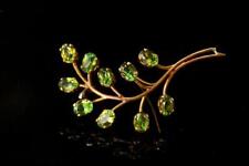VINTAGE H STERN PERIDOT 750 18K GOLD BRANCH PIN  BROOCH  MR picture