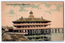 Edgewood Rhode Island RI Postcard Edgewood Yacht Club Building Scene c1910's picture