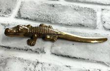Vintage Solid Brass Alligator Crocodile 6