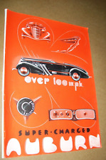 1935 Auburn Speedster Super-Charged large-mag color car ad-Sakhnoffsky ill.-rare picture