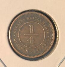 1916 STRAITS SETTLEMENTS  1/4 CENT COIN- GEORGE V -KM#27 picture