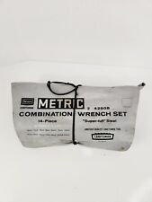 Vintage Craftsman 9_42908 15pc Metric Combination Wrench Set Complete w/Pouch picture