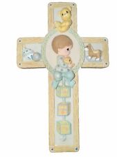 Precious Moments “Jesus Loves Me” Wall  Cross 1999 Praying Boy picture