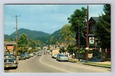 Gatlinburg TN-Tennessee, Street Scene, Advertisement, Antique, Vintage Postcard picture
