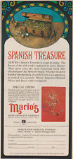 1970 Mario's Olives - Spanish Treasure Chest Swords - Vintage Print Ad Art picture