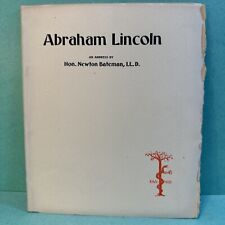 1899 Abraham Lincoln Address by Newton Bateman Cadmus Club picture