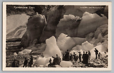 RPPC c1927 Kjenndalsbreen, Loen, Norway - People touring Glaciers picture