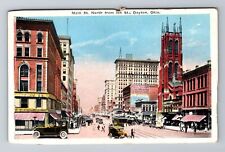 Dayton OH-Ohio, Main Street Looking North, Antique Vintage Souvenir Postcard picture