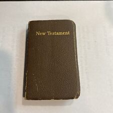 Vintage 1942 Military Bible WWII Franklin D Roosevelt NEW TESTAMENT Pocket Bible picture