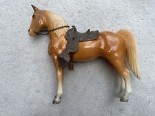 Vintage Breyer Western Clock Horse #57 Glossy DARK Palomino Snap Saddle 1950s picture