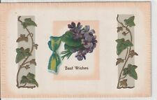 Vintage Postcard:  Best Wishes with Bundle of Violets picture