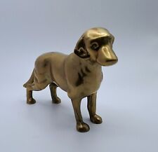  Brass Labrador Retriever Dog Hound Figurine Statue Sculpture Gold Patina  picture