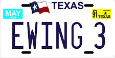 J.R. Ewing 3 Dallas TV show last episode 1991 Texas License plate picture