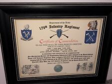 179TH INFANTRY REGIMENT / COMMEMORATIVE - CERTIFICATE OF COMMENDATION picture