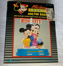 Mickey Tronics FM/AM Radio Music City Table Top Radio with Box Tested Works Rare picture