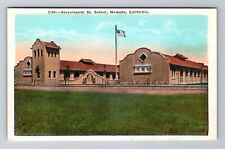 Modesto CA-California, Seventeenth Street School, Antique Vintage Postcard picture