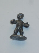 Adorable Pewter Miniature Figurine Boy Boxer 1 3/4 Inch picture
