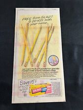#01 GLAD SANDWICH BAGS PENCIL OFFER Sunday Comics Section Advertisement 1979 picture