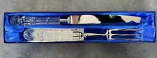 New Waterford Crystal Carving Set Knife and Fork Original Box picture