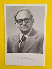 YITZHAK NAVON (1921-2015) FMR. ISRAEL PRESIDENT SIGNED 4X6 PHOTO picture