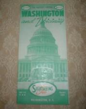 1947 SIGHTSEEING BUS TOURS TRAVEL BROCHURE WASHINGTON DC WHITE HOUSE LINCOLN+ NR picture
