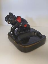 Vintage Ceramic Personal Ashtray Mother Elephant with  Baby Elephant JAPAN picture