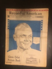 Astronaut John Glenn Space Orbit 1962 Boston Record American Newspaper Section picture