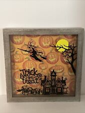 Halloween Shadowbox Trick Or Treat Witch Pumpkin 10