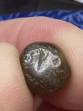Ancient Indo-tibetan dark brown banded seal bead 10. x .6 mm Collectible & RARE picture